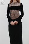 Un Morceau velvet lace split sleeve jacket (two pieces) UM231SZ33